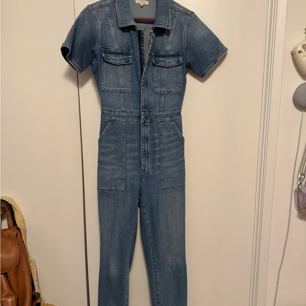 Good American Light Blue Denim Jacket